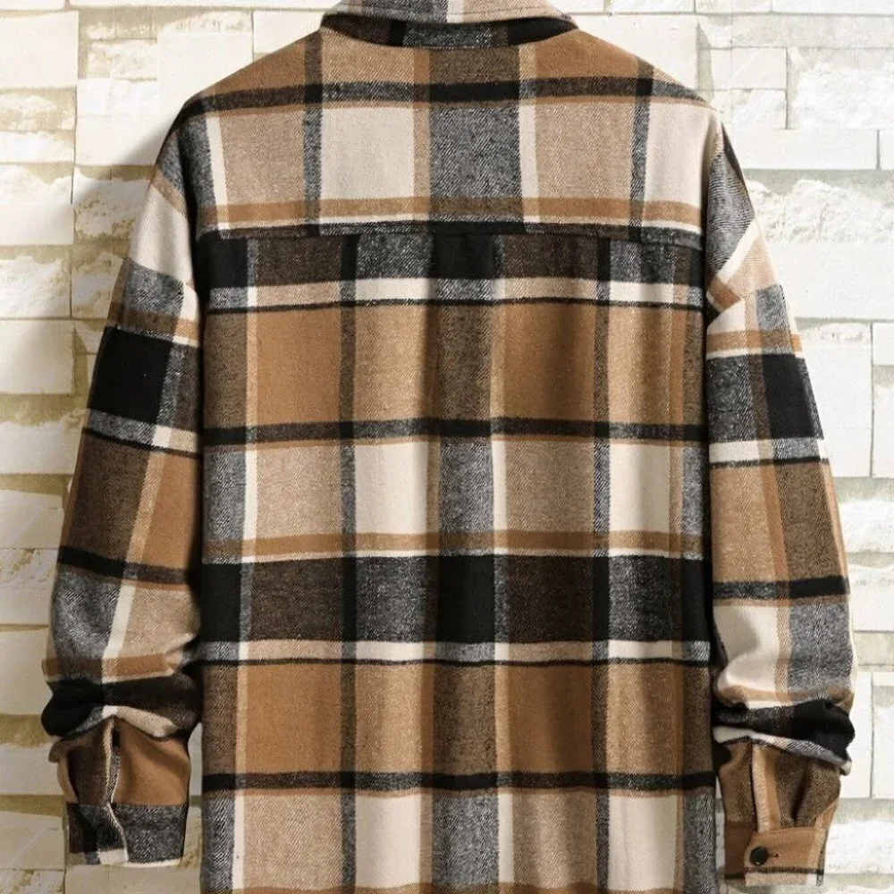 Brown Mens Shoulder Overcoat